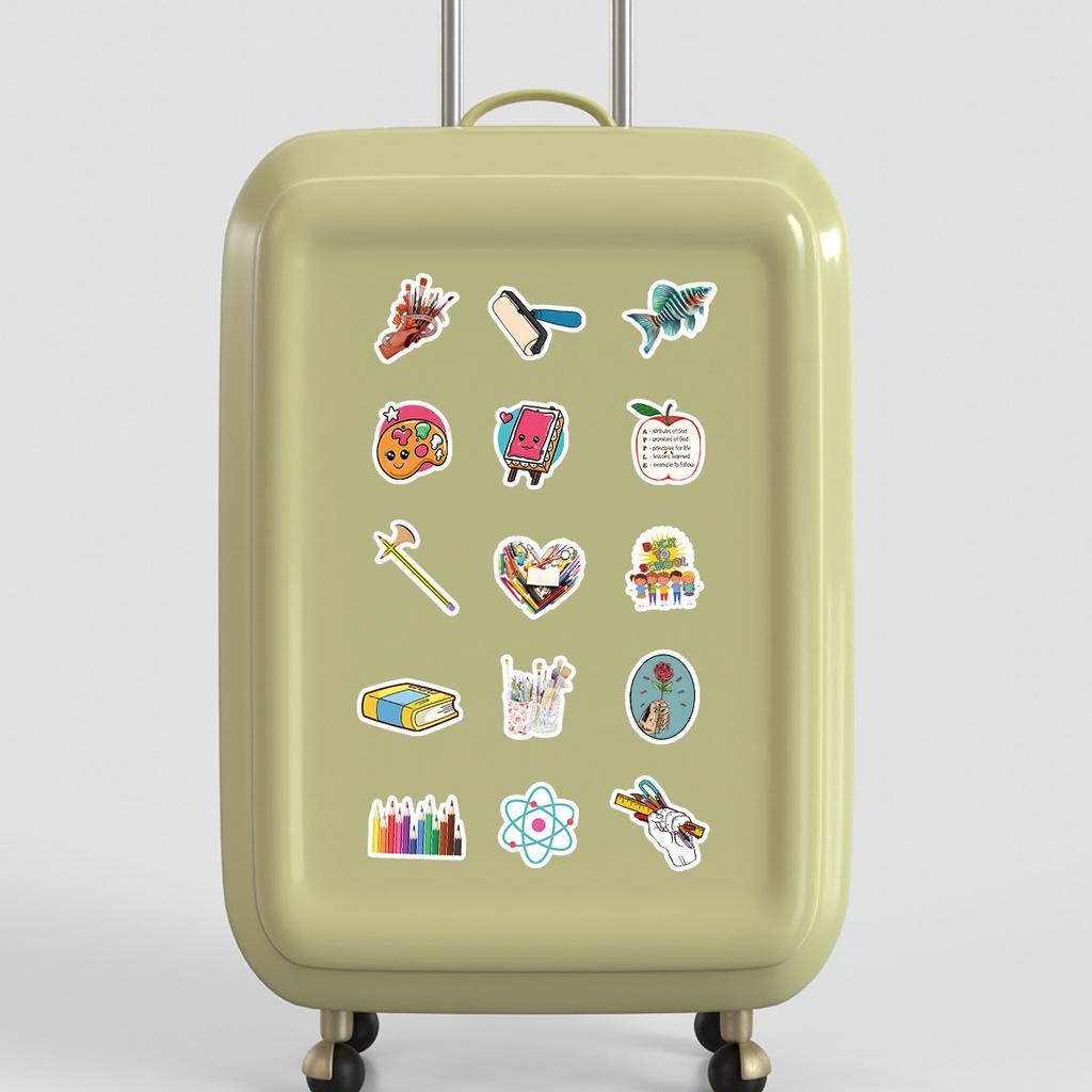 100 Cute Style Learning Stationery Graffiti Stickers Children's Stickers Water Cup Mobile Phone Waterproof Decorative Stickers