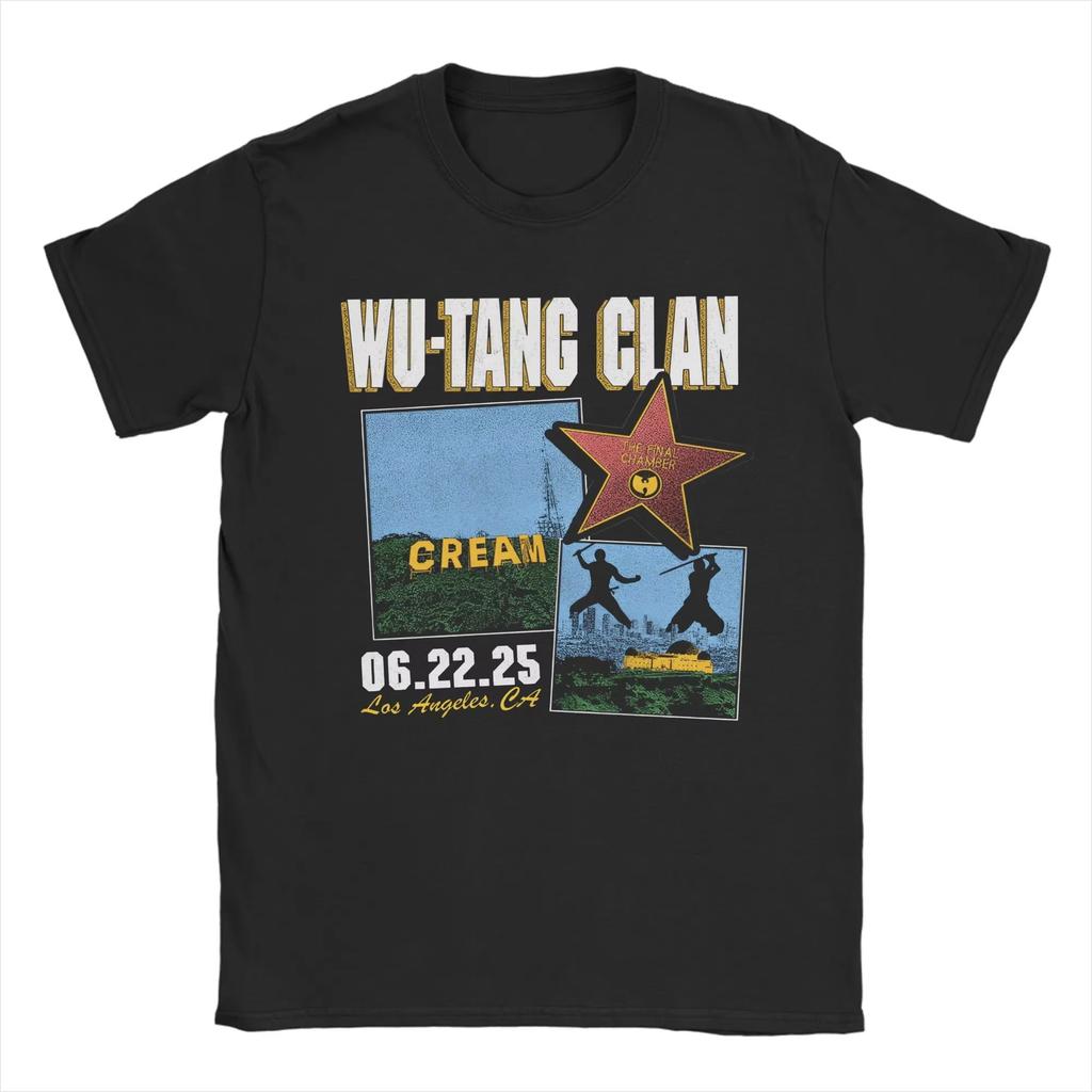 Футболка The Final Chamber Wu Clan T-tangs Forever Tour 2025, Короткий рукав, для мужчин и женщин, с круглым вырезом, Одежда