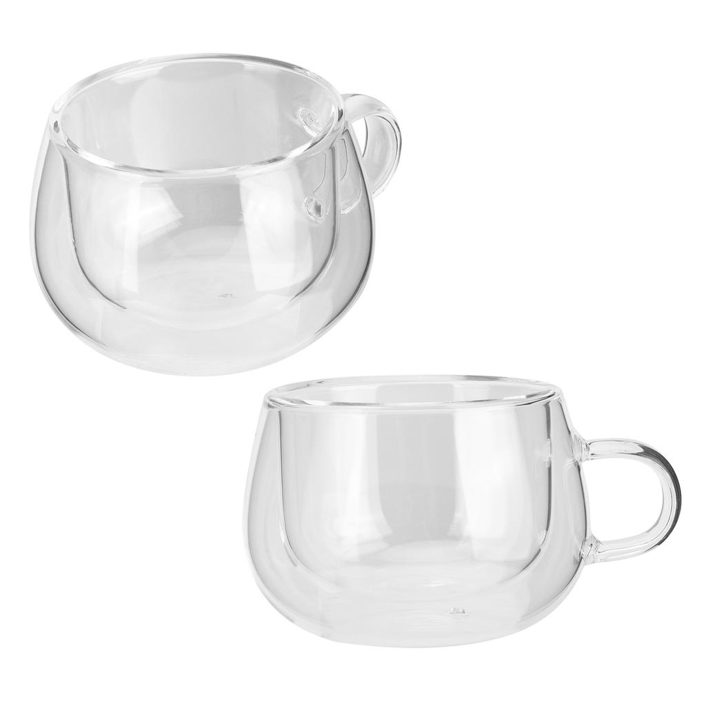 150ml DoubleLayer Glass Cup with Handle Transparent Coffee Mug for Home Kitchen Birthday
