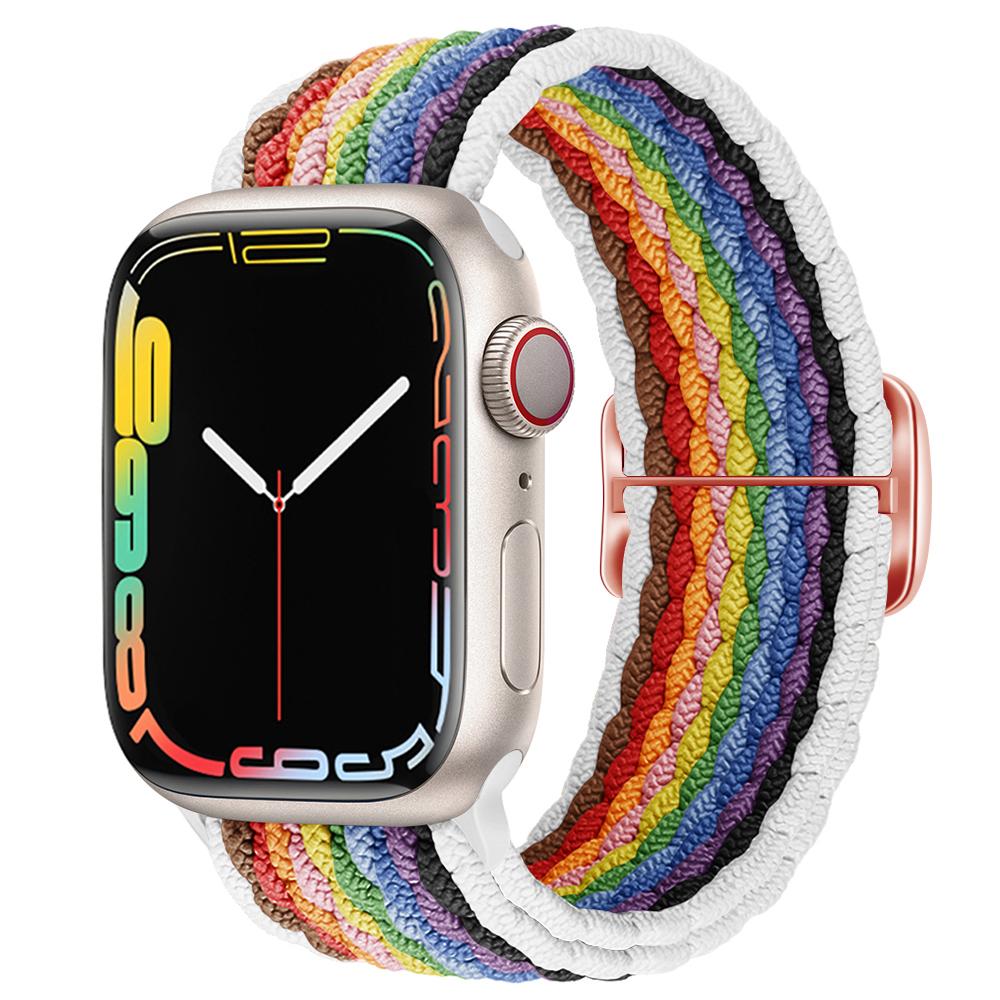 Нейлоновый ремешок для Apple Watch band 44 мм 45 мм 49 мм 42 мм 40 мм 41 мм 44 мм Эластичный плетеный браслет Solo correa Series 9 8 7 6 5 4 SE Ultra