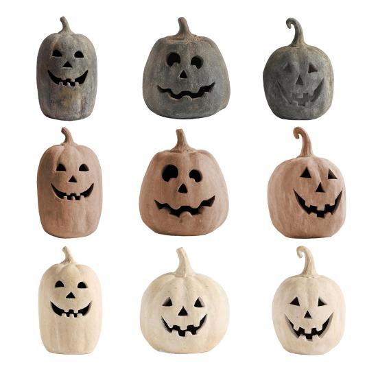 Тыква Хэллоуин Украшение Ручная Резьба Классический Джек Фонарь Осенний Декор Фермерский Стол Крыльцо Внутреннее Украшение