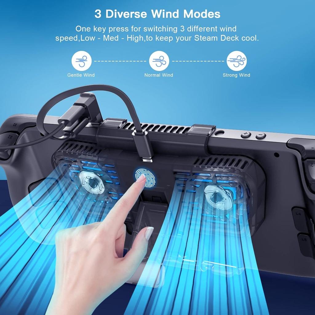 External LED Fan Cooling Cooler Holder Bracket For Steam Deck/Switch/Switch OLED Spare Part Accessories