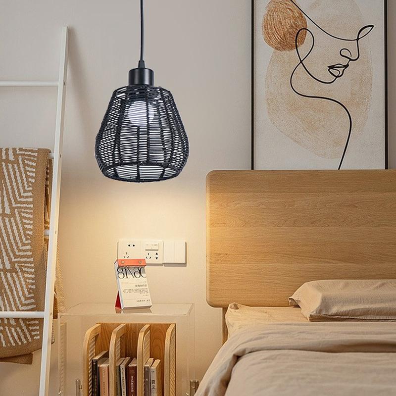 Ретро плетеный абажур имитация виноградной лозы бумажная веревка чехол для лампы подвесная люстра абажур светильник аксессуары домашний декор