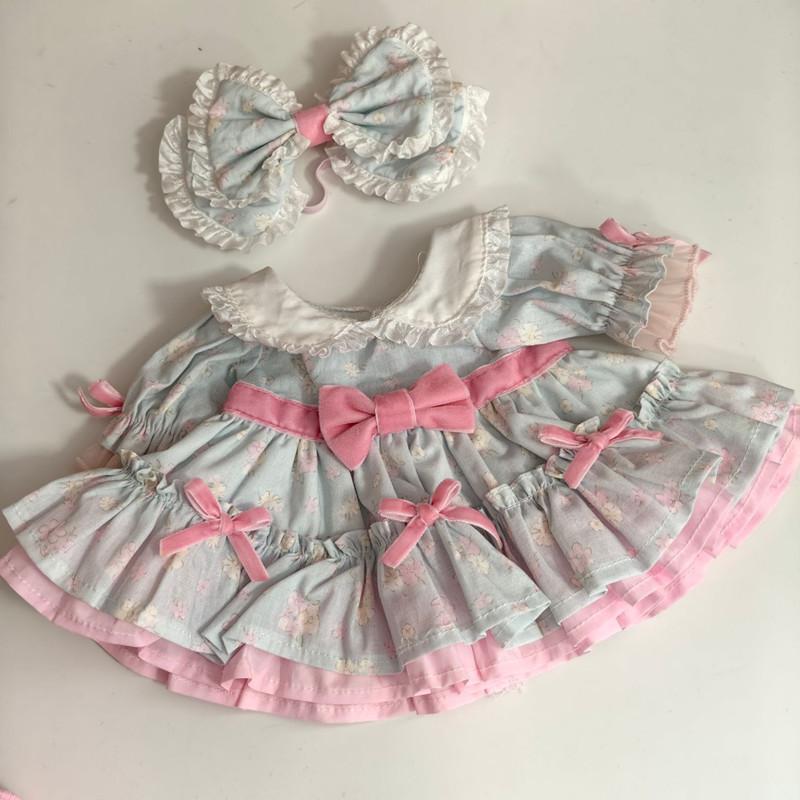 [Cloth Only] the Princess Style Clothes for Plush Doll, Size S Velvet Bow Dress.