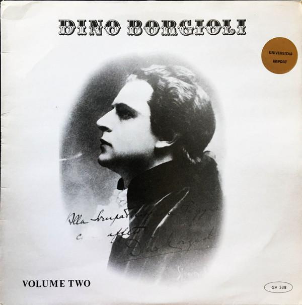 Виниловая пластинка DINO BORGIOLI Dino Borgioli Том Второй GV538 Rubini Records 1979 Великобритания Классическая Б/У