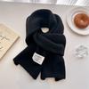 2024 Autumn/Winter New Solid Color Wool Knitted Scarf Medium Long Shawl Neck Versatile Warm For Women