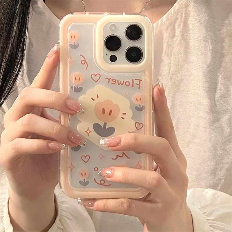 Zhitai Цветочный ударопоглощающий чехол-подушка безопасности для iPhone 12Pro/13/15Pro