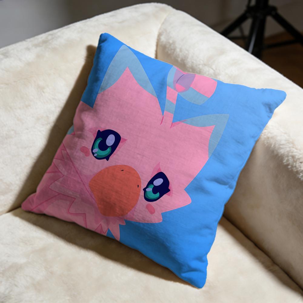 Popular DDigimoned Cushion Cover Soft Decorative Pillow Case Suitable for Bedroom Sofa Car Travel Use