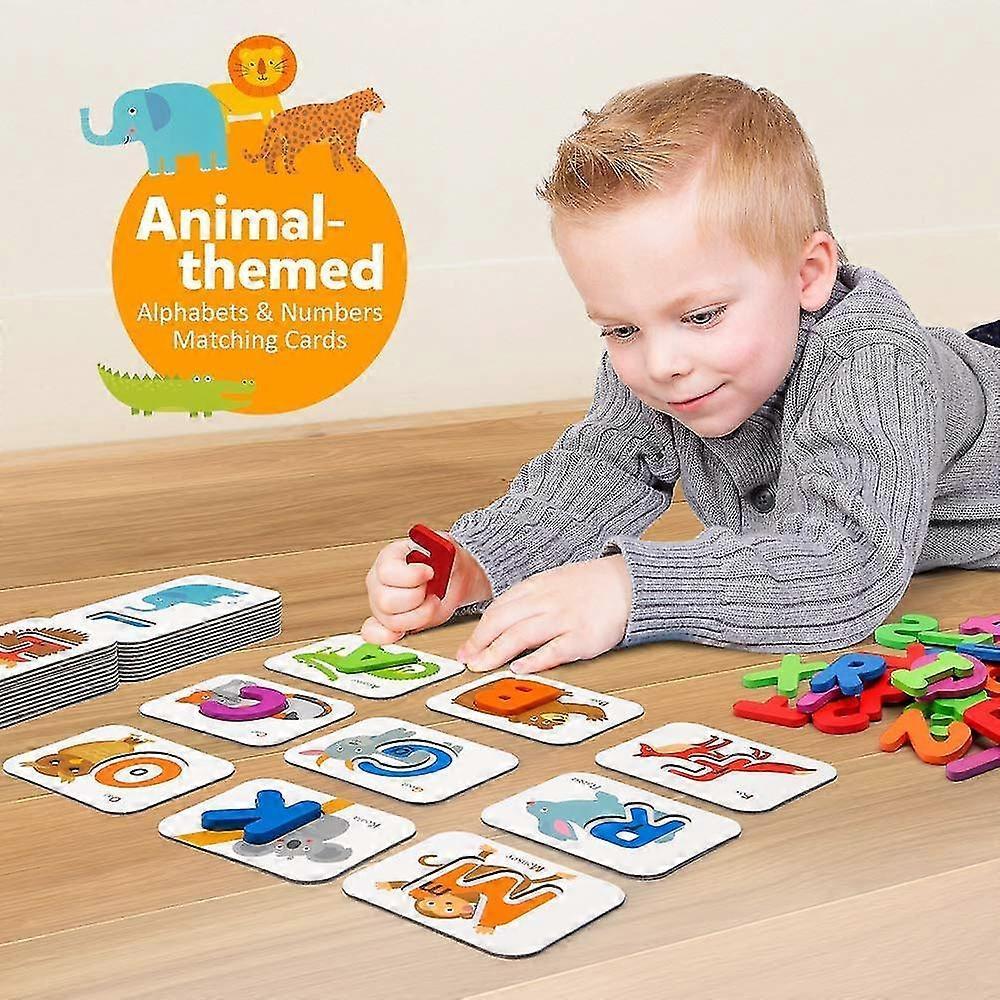 Numbers And Alphabets Flash Cards Set, Abc Wooden Letters And Numbers, Puzzle Game Educational Toys