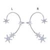 Серьги-снежинки из циркония, серьги-звездочки для женщин, серьги-обручи в виде снежинок, без пирсинга, клипса для ушей, подарок девушке