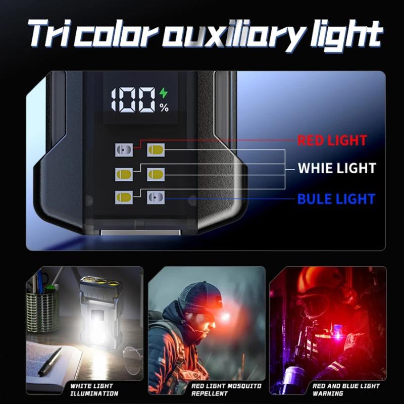 Мини EDC фонарик Type-C перезаряжаемый фонарь с магнитом клипса для шляпы 90 ° регулируемый фонарь для вспышки на открытом воздухе аварийный сигнальный фонарь