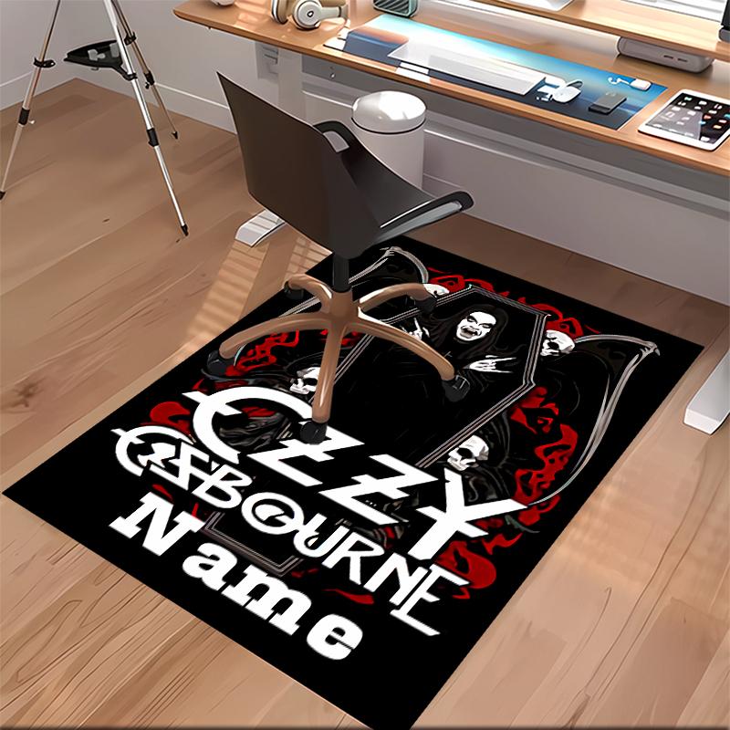 Custom personalization rock Ozzy Osbourne Print Area Rug - Soft, Washable Non-Slip Indoor Mat,Living Room,Home&Office Decorative Rug