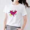 Модная женская футболка классического цвета с принтом бабочки, универсальная повседневная удобная футболка с круглым вырезом для пригородных поездок