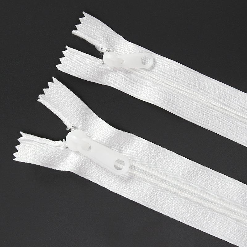 Белая нейлоновая застежка-молния с закрытым концом для защитной одежды, простыней, подушек, палаток (нет. 3 и нет. 5)