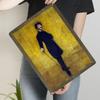 Vintage Character Art Metal Wall Decor Classic European Oil Painting Style Hanging Painting for Living Room Study Room
