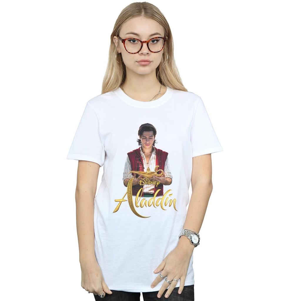 Disney Womens/Ladies Aladdin Movie Aladdin Photo Cotton Boyfriend T-Shirt