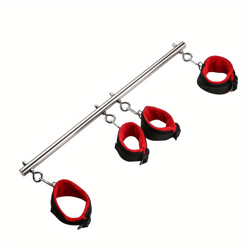1pc BDSM Bondage Set Stainless Steel Extend Spreader Pole Sex Handcuffs Ankle Cuffs Fetish Restraints Adult Sex Toys For Couple