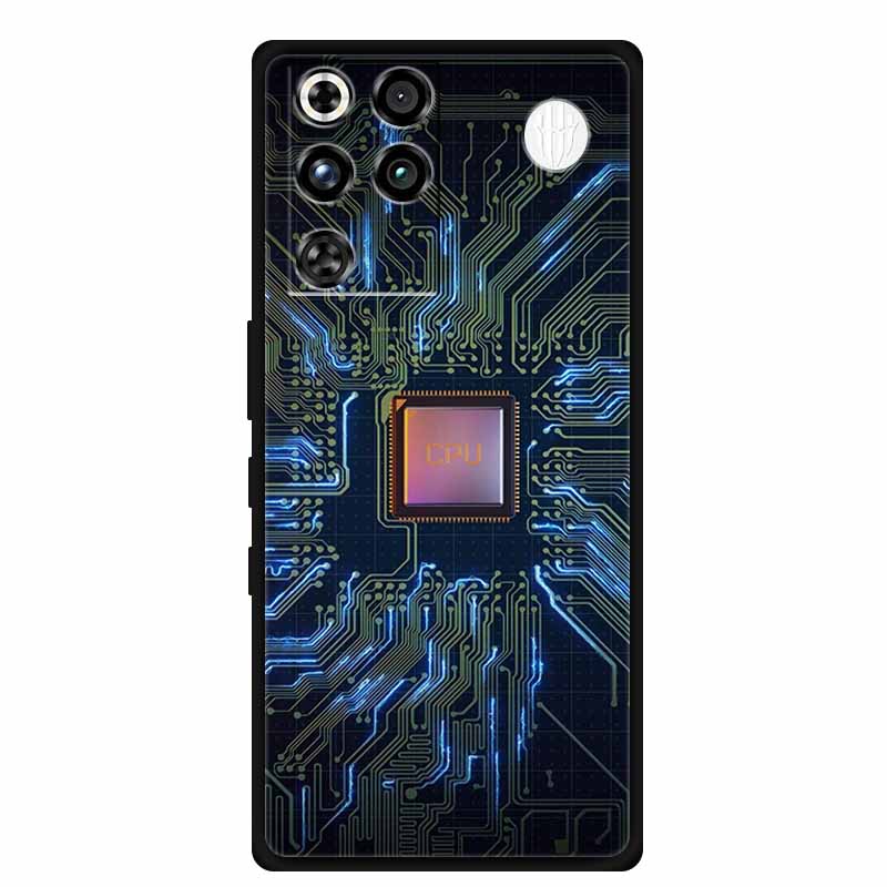 Чехол для телефона ZTE Nubia RedMagic 11 Pro 5G Задняя крышка Черный Силикон ТПУ Мягкий Чехол Для Nubia RedMagic 11Pro Funda Capas