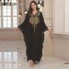 2025 European & American Cotton Embroidered Beach Cover-up Robe Style Dress