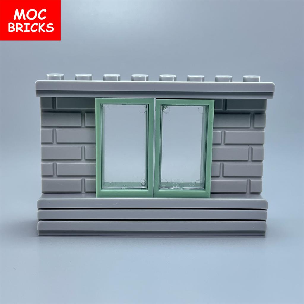Набор MOC Кирпичи Раздвижное Окно 1x2x3 Для Строительных Блоков Совместимый 60593 60602 30586 Собираемые Части Детские Игрушки