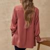 Women's Solid Simple Shirt Casual Button Cardigan Shirt Top