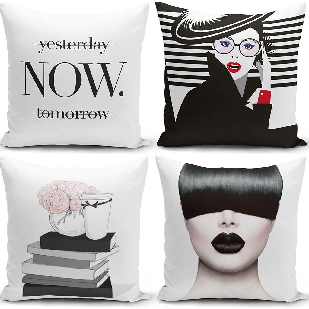 Fashion Theme Pillowcase Perfume Flower Square Cushion Cover French Decorative Peach Leather Velvet Super Soft Home Light Luxury