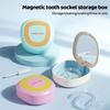 Футляр для ретейнера с зеркалом, герметичный дорожный контейнер для брекетов, ночных кап и кап для отбеливания зубов