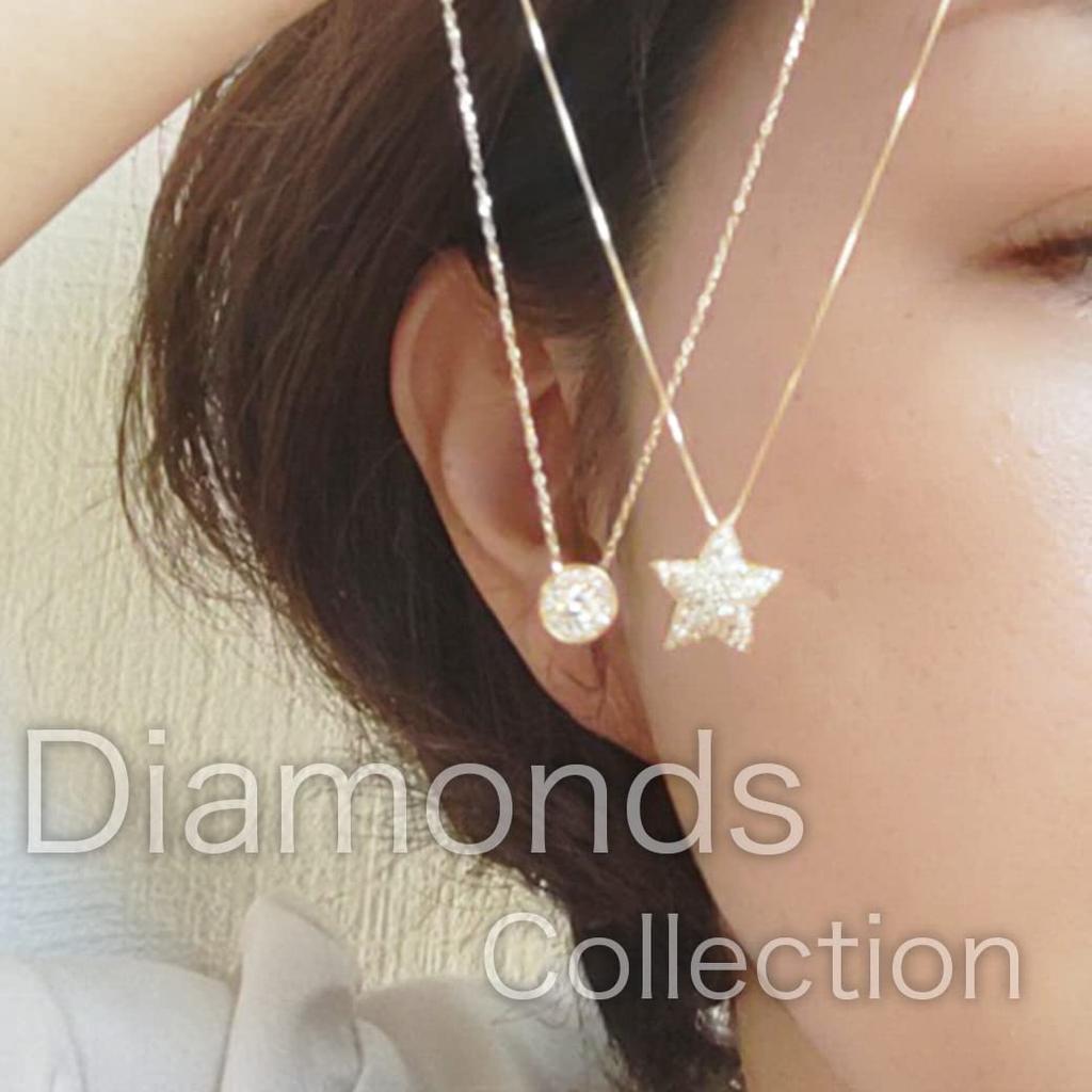 Бриллиантовое ожерелье Платиновая цепочка Бриллиантовое ожерелье с подвеской карат 18K Коробка Милая лента [Atelier Rametto] 0,5 (Платина, 0,2)