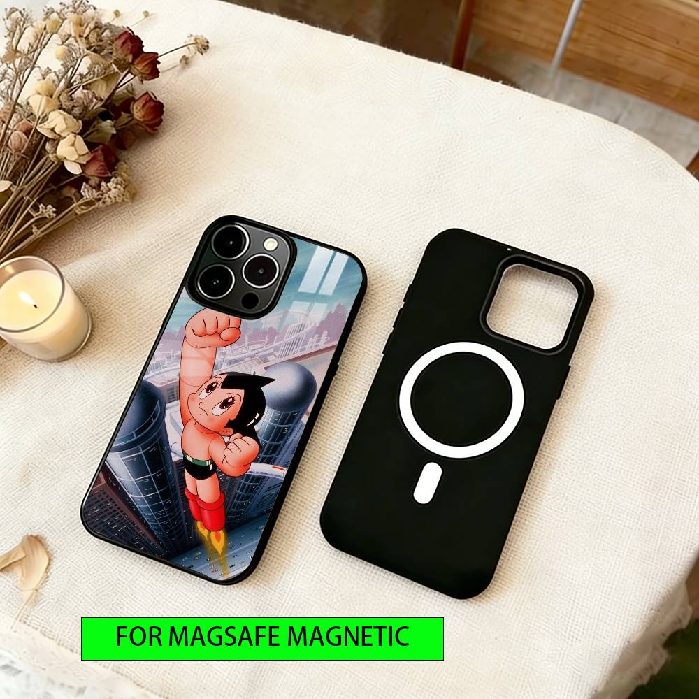 Astro Boy Phone Case Magnetic with Magsafe Wireless Charging For iPhone17,16,15,14,13,12,11 Plus,Pro