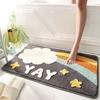 Cartoon Imitation Cashmere Floor Mat Non-Slip Carpet Water-Absorbent Mat for Home Bedroom Bedside Entrance Doormat