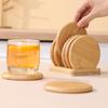 Набор бамбуковых подставок Простой креативный держатель для чашек Круглая теплоизоляционная подставка для стакана с водой Бамбуковая подставка для чайной чашки Стойка для демонстрации