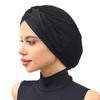 Elastic Solid Color Turban Caps for Women