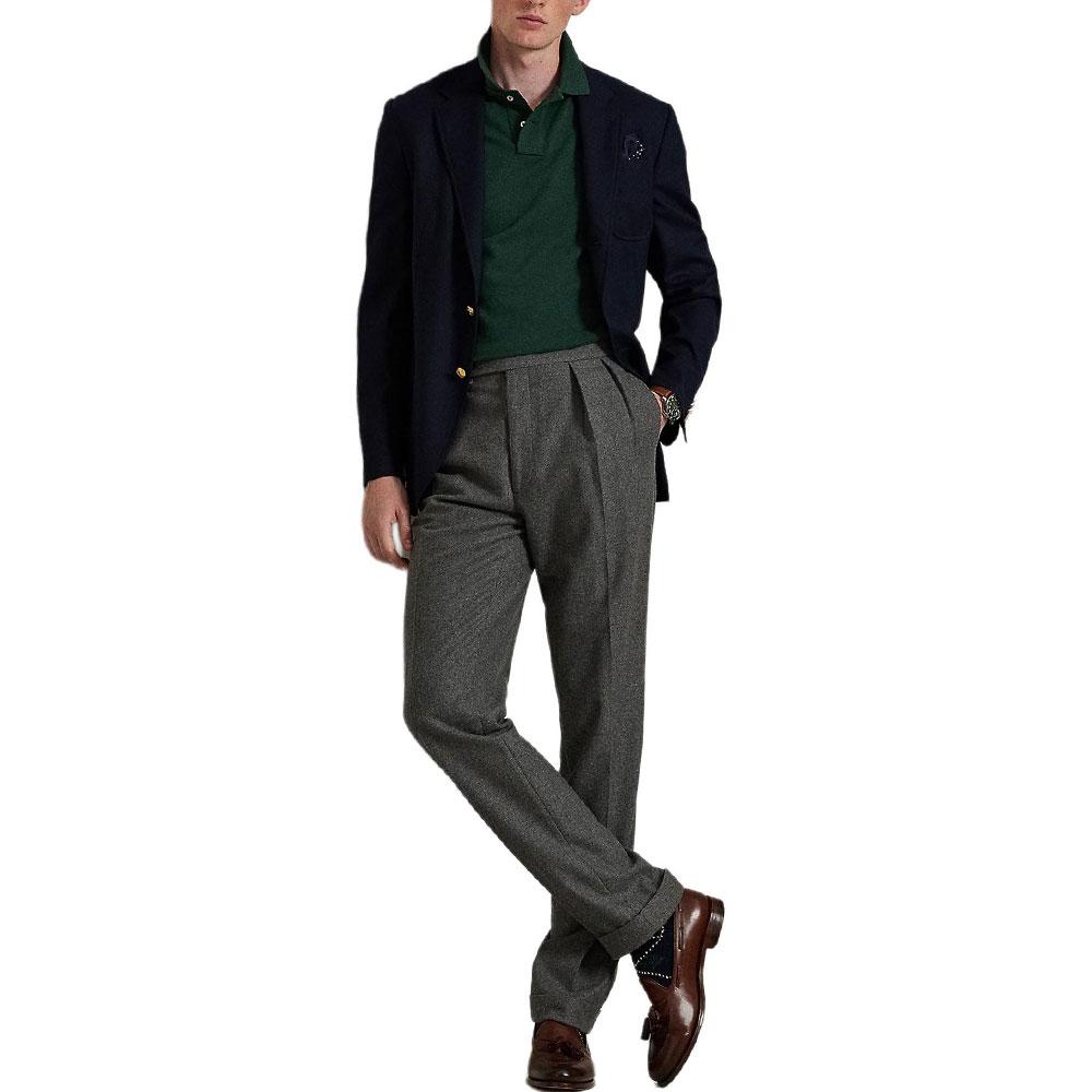 Polo Ralph Lauren FW25 Хлопковая рубашка поло Custom Slim Fit с вышивкой маленького пони Мужские топы MNPOKNI1N823760-300