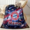Manchester Glory Personalized Name Blanket Lightweight Personalized Blanket Warmthful Decor Perfect for Livingroom Bed Couch Picnics