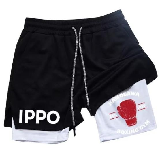 Anime IPPO Muay Thai Kick Boxing UFC MMA Mixed Marcial Art Shorts Anime Men Women Unisex Double Layer Quick Dry Breathable Sport Gym Fitness Workout