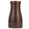 Copper Bedroom Jar with Inbuilt Glass | Rarity Hammered Design | Handcrafted, Leakproof, Jointless | Ayurvedic Benefits, Antioxidant Properties |