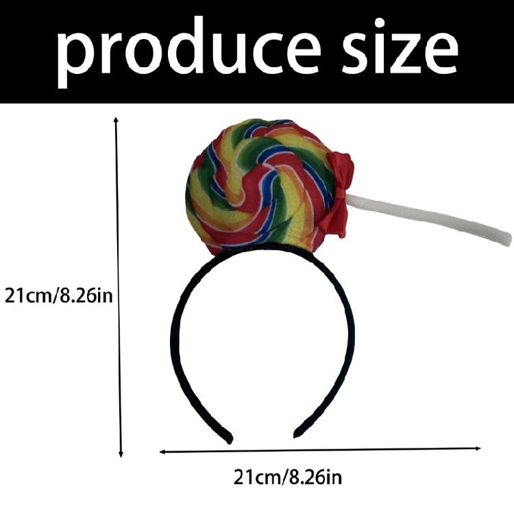 Festival Theme Headwear With Lollipop Decors Carnivals Party Hairband Hair Styling Decoration For Adult And Children