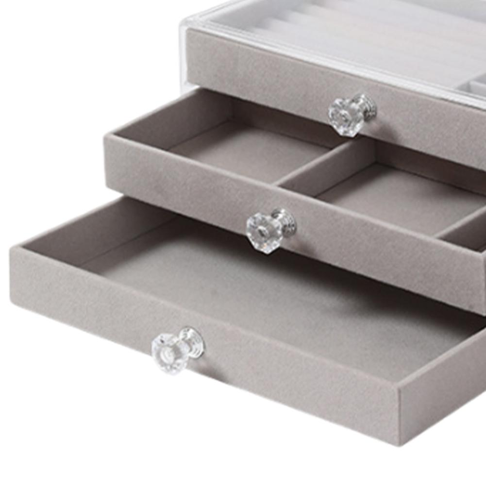 Прозрачный органайзер для ювелирных изделий, штабелируемая шкатулка для драгоценностей, держатель для ювелирных изделий, органайзер для женщин и девочек, кольца, серьги, браслеты, ожерелья