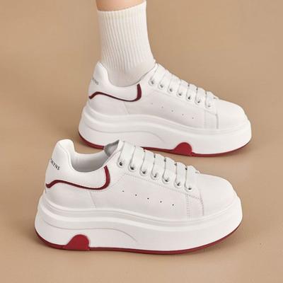 Весна и Осень Универсальные Легкие Удобные Модные Повседневные Кеды Маленький Мужчина Увеличение Роста Мягкая Кожа Маленькие Белые Кеды Женские