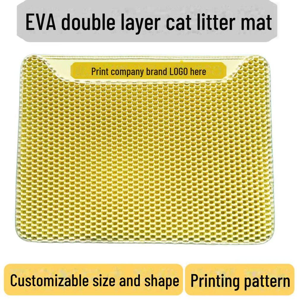 Коврик для кошек и собак из ЭВА с пересечением границ: Брызгозащищенный, двухслойный контроль мусора