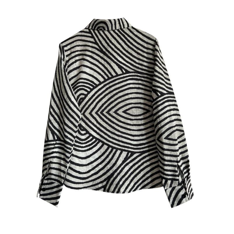 Повседневная свободная рубашка с цветными блоками, женский топ на пуговицах, футболка