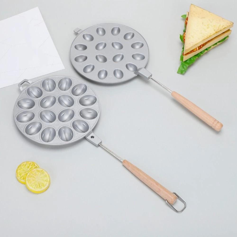 7/12/16 Holes Egg Tart Mold Long Handle Walnut Cookie Maker Mini Muffins Baking Mold Home Bakery