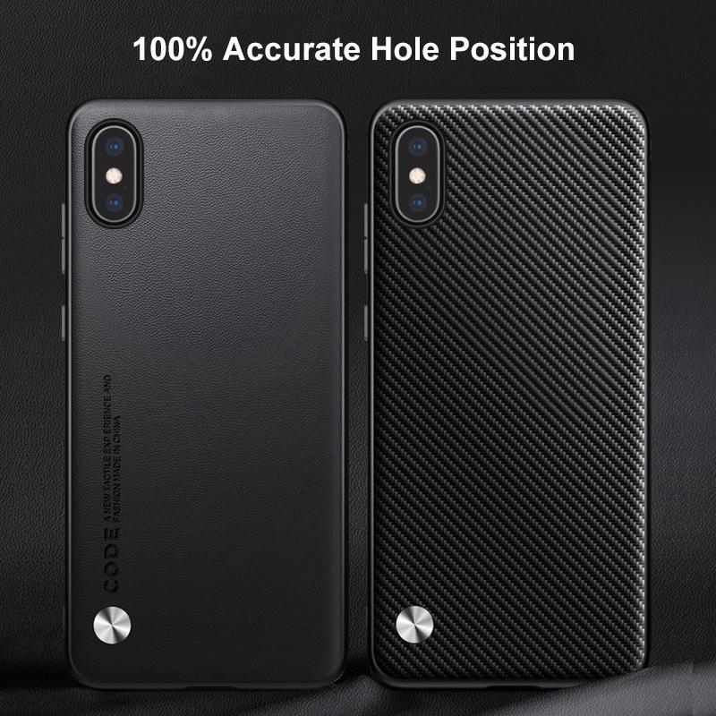 PU Leather Case For iPhone X XS XR Matte Back Cover Silicone Protection Phone Case For iPhone XS Max X S iPhoneX Coque