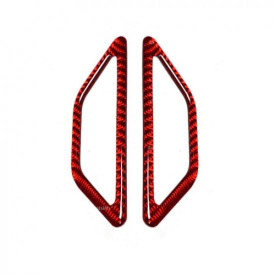 Красная отделка воздуховодов на приборную панель из углеродного волокна, 2 шт., для Subaru BRZ Toyota 86