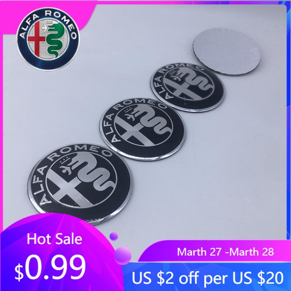 For Alfa Romeo 2026 Hot Sticker 20pcs 40mm 50mm 56mm 60mm 6color For Alfa Romeo Giulia Giulietta MITO Stelvio GT Car Emblem Whee