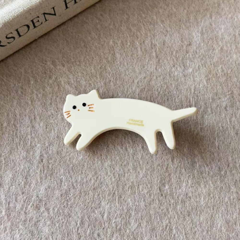 Acetic Acid Animals Hairpin Small Cute Side Clip Personalized Cat Shaped Hair Clip  Vacation