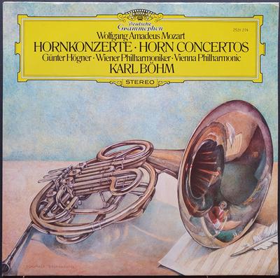 Виниловая пластинка WOLFGANG AMADEUS MOZART ГЮНТЕР ХОГ Концерты для валторны Hornkonzerte 2531274 DEUTSCHE GRAMMO 1980 Германия Классика Б/у