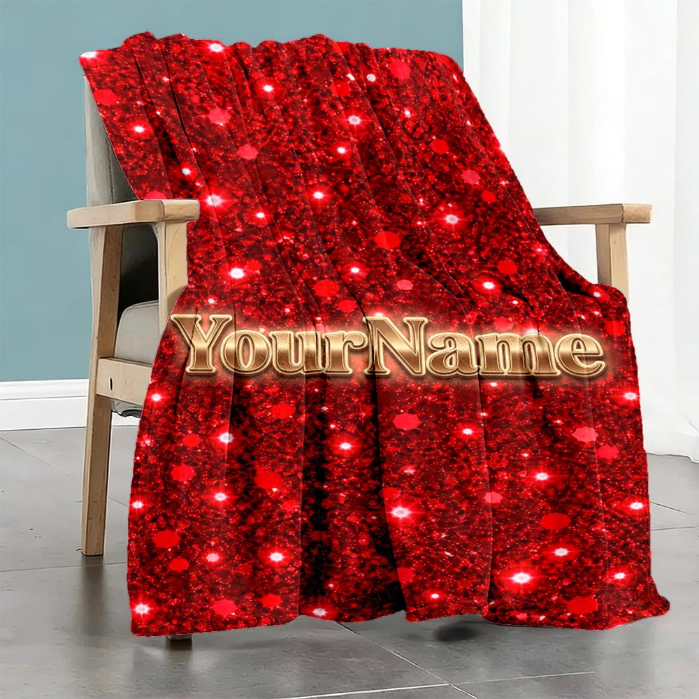 Rose Personalized Name Blanket Gift Customizable Blanket Comfortable Great for Picnics Bed Couch Chair Ideal for All Seasons