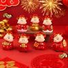 1Pcs Cute New Year'S God Of Wealth Decorative Resin Figurines Stress Relief Healing Emotions Small Ornament Ideal Gifts For Home