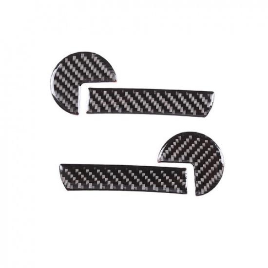 Real Carbon Trim Interior Door Handle Sticker For Fiat 500 Abarth 595 2011-